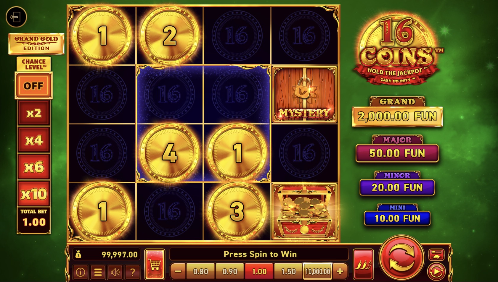 Мир золота и драгоценностей в слотах «16 Coins Grand Gold Edition» от Wazdan и Pin-Up Casino